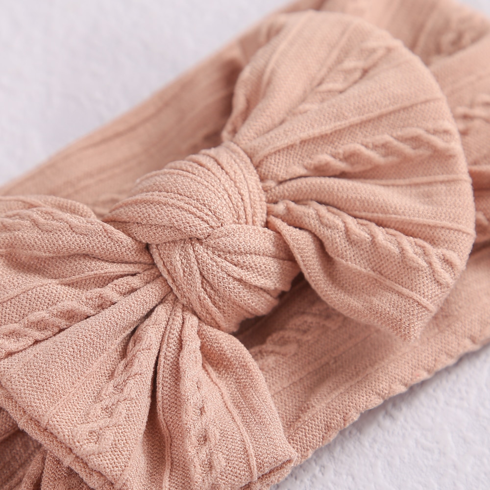 32 Colors Cable Bow Baby Headband for Child Bowknot Headwear Cables Turban for Kids Elastic Headwrap Baby Hair Accessories