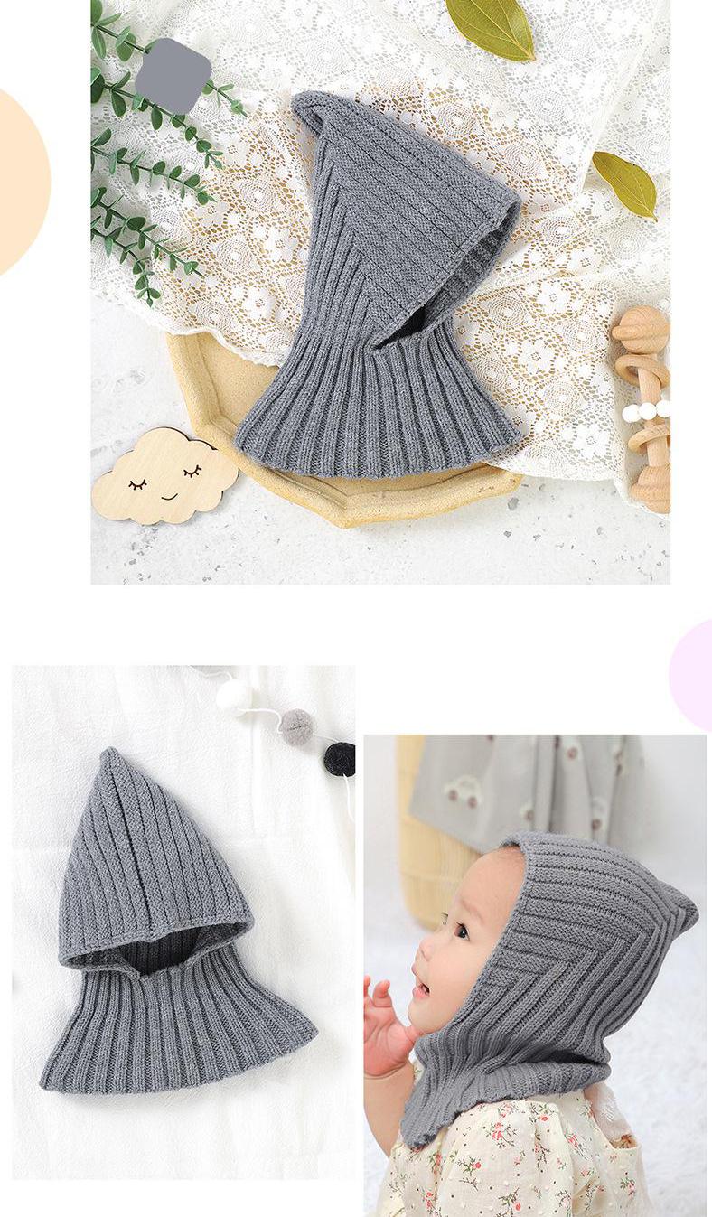 Autumn Winter New Newborn Baby Knitting Warm Scarf Cap Boy Girl Infant Solid Fashion Pullover Hat Kid Windproof Earmuffs Caps