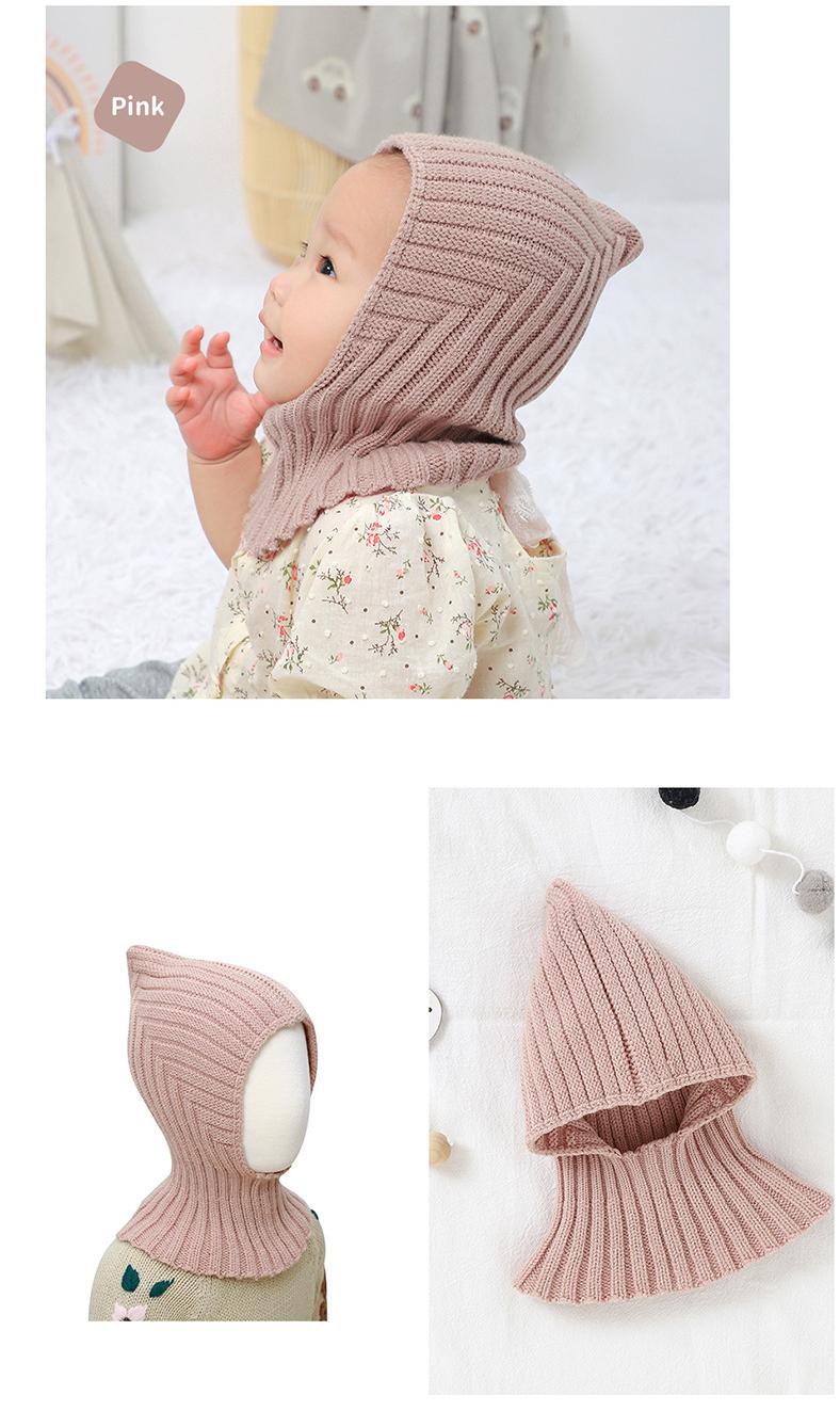 Autumn Winter New Newborn Baby Knitting Warm Scarf Cap Boy Girl Infant Solid Fashion Pullover Hat Kid Windproof Earmuffs Caps