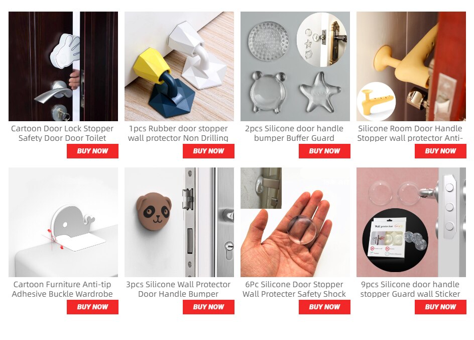 Baby Safety Lock Baby Kids Safety Equipment Door Lock Doorknob Wall Protection Children Baby Safety Lock Finger Protector