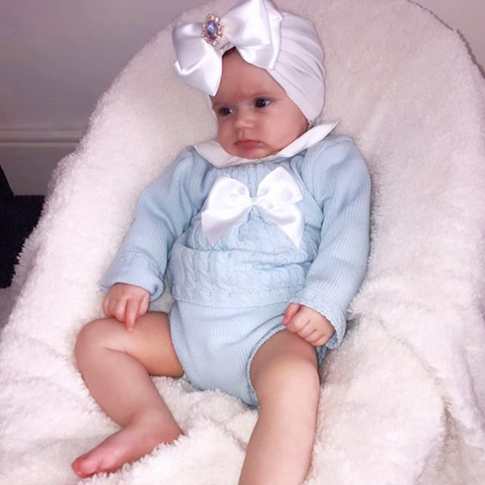 Cute Shining Rhinestone Bowknot Infant Indian Hat Soft Skin-friendly Cotton Baby Girl Caps Turban Fashion Handmade Bows Headwear